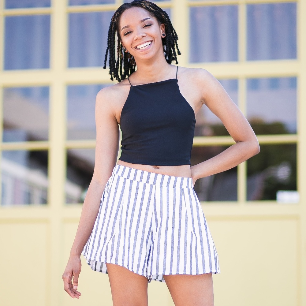 A-line Stripe Skorts